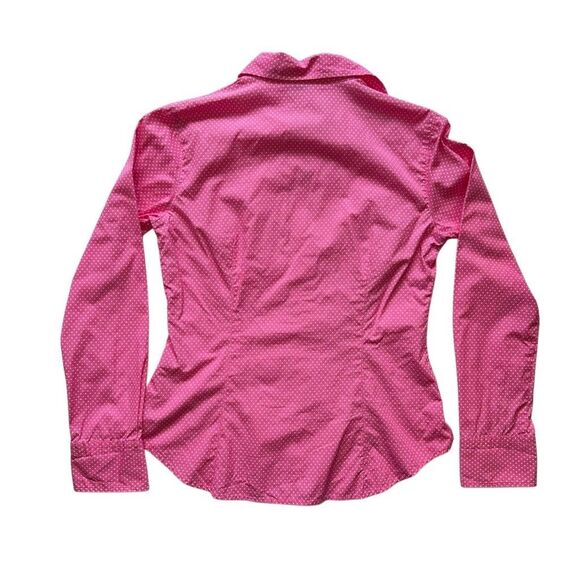 Vintage Lily Pulitzer Button Down Shirt Pink Polka Dot Beach Preppy Size 2 XS - Picture 2 of 8